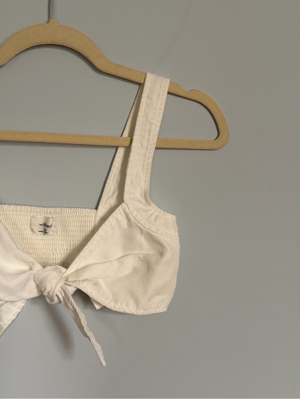 Wilfred White Tie-Knot Bandeau Bralette